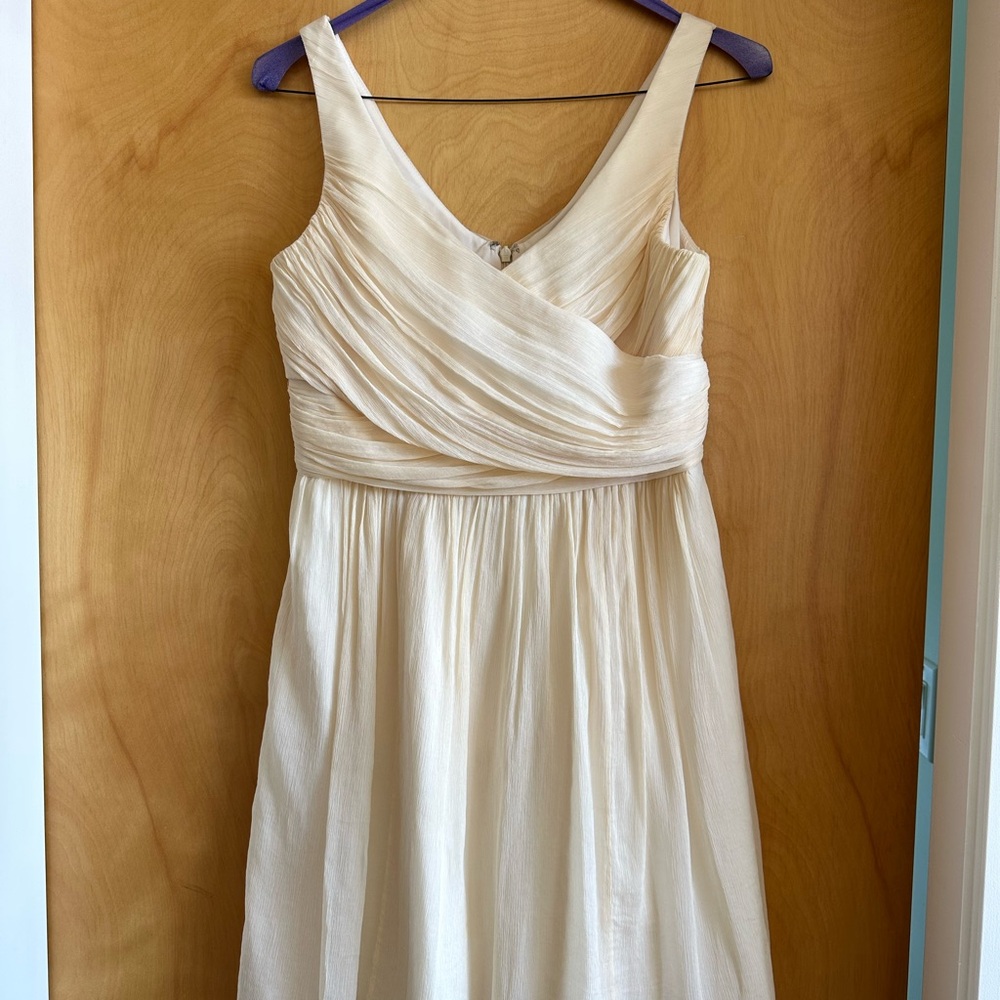 JCrew cream cocktail/bridesmaid dress